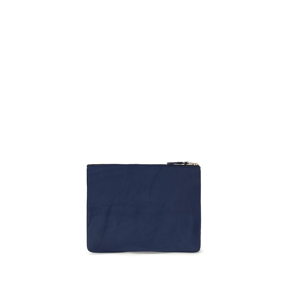 Comme Des Garçons Blue Calf Leather Bos Taurus Wallet - Image 2