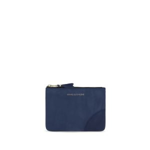 Comme Des Garçons Blue Calf Leather Bos Taurus Wallet