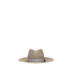 Brunello Cucinelli Beige Straw Fedora