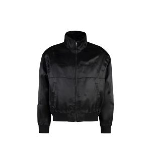Saint Laurent Black Silk Bomber