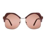 Andy Wolf Brown Metal Sunglasses