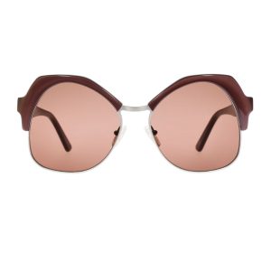 Andy Wolf Brown Metal Sunglasses