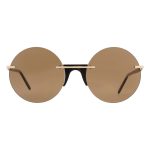 Andy Wolf Brown Metal Sunglasses