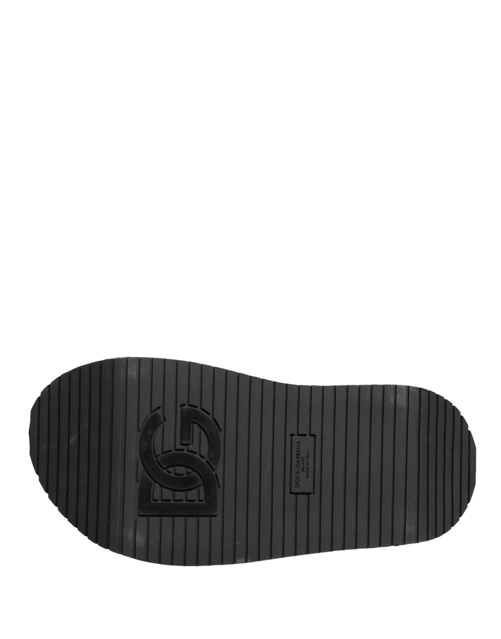 Dolce & Gabbana Gray Leather Monogram Logo Sandals Shoes - Image 3