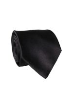 Dolce & Gabbana Brown Logo Embroidery Silk Adjustable Men Necktie Tie