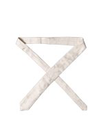 Dolce & Gabbana Off White Floral Silk Adjustable Men Tied Necktie Tie