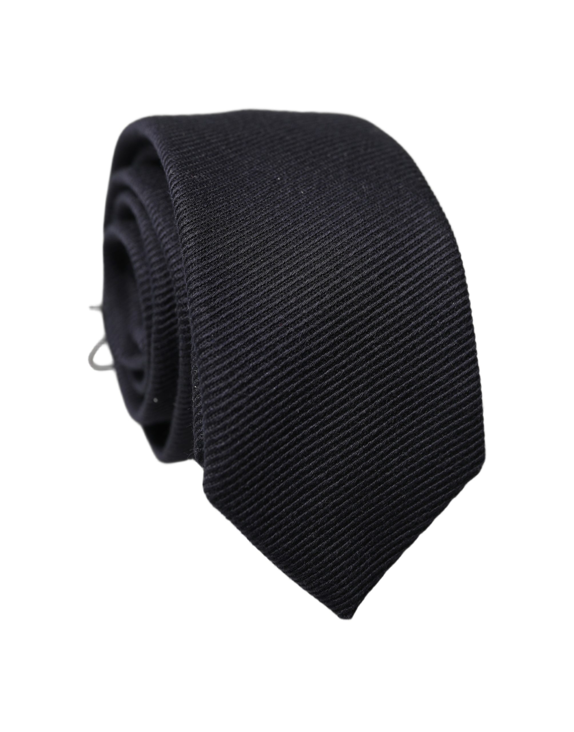 Dolce & Gabbana Black Solid 100% Silk Adjustable Men Tied Necktie Tie - Image 2
