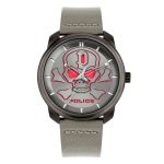 Police Gray Leather Dress Watch