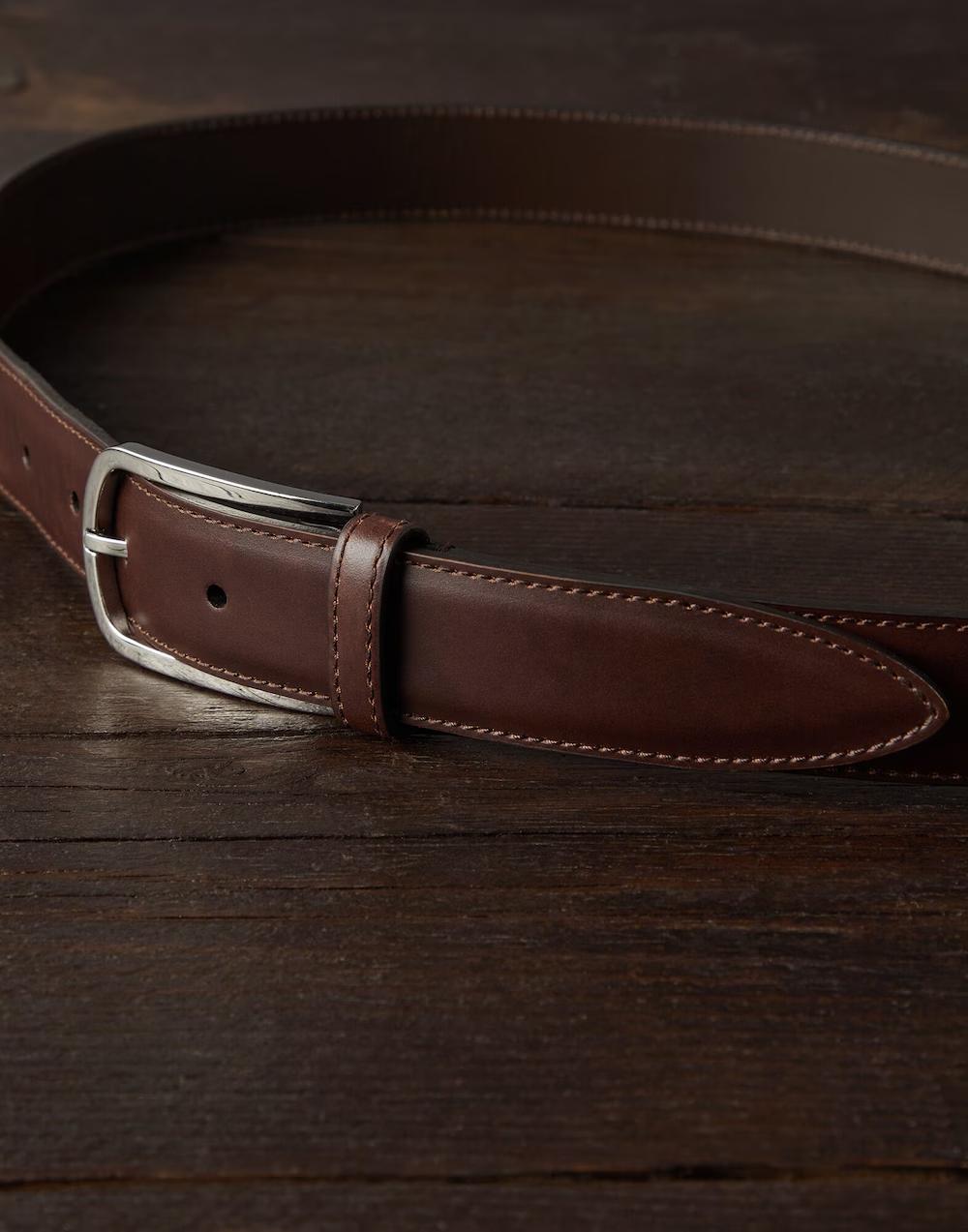 Brunello Cucinelli Brown Leather Regular Belt - Image 2