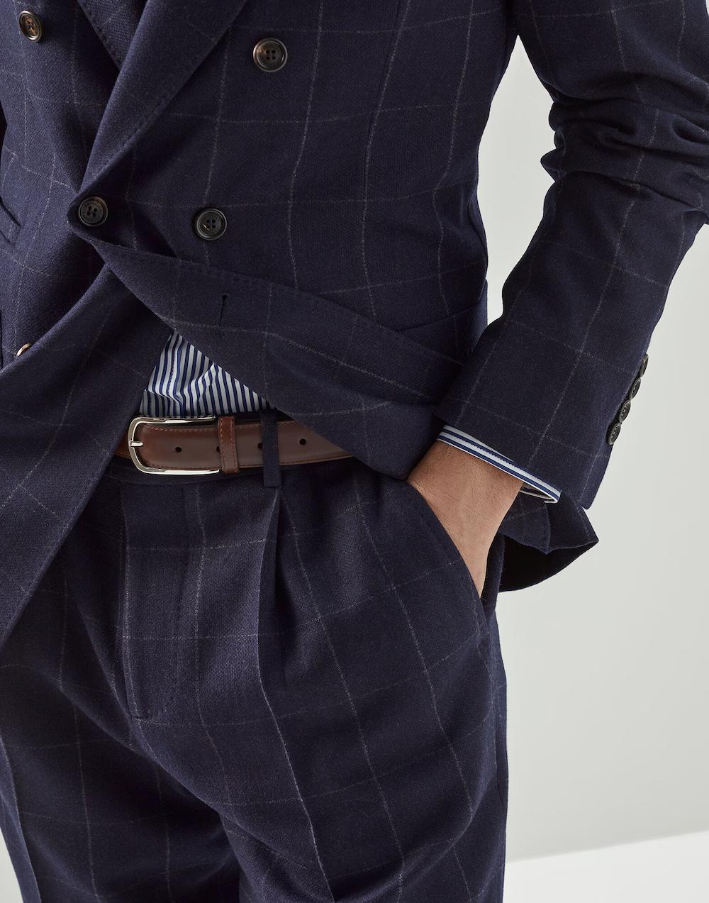 Brunello Cucinelli Brown Leather Regular Belt - Image 3