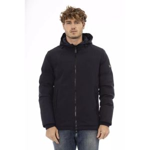 Baldinini Trend Blue Polyester Shell Jacket