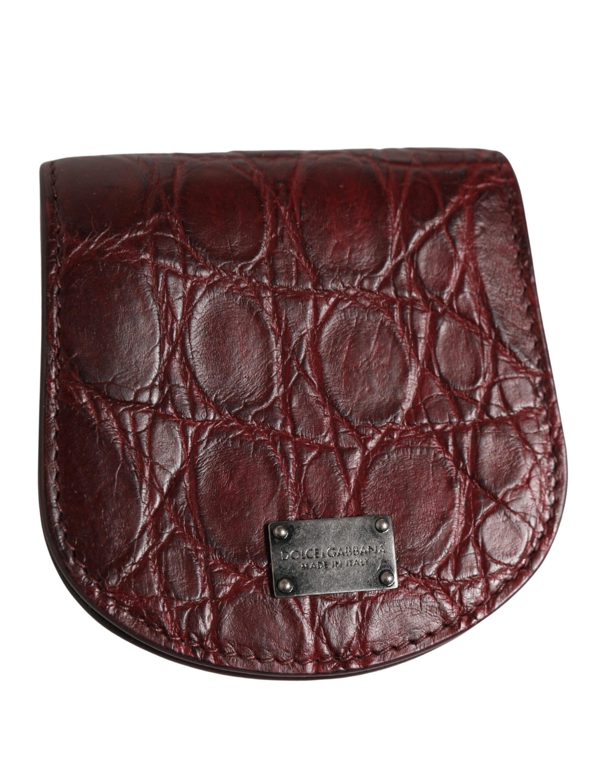 Dolce & Gabbana Burgundy Exotic Skin Condom Case Holder Pocket Wallet - Image 3