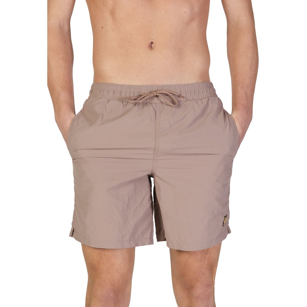 Lyle & Scott Beige Nylon Swim Shorts - Image 2