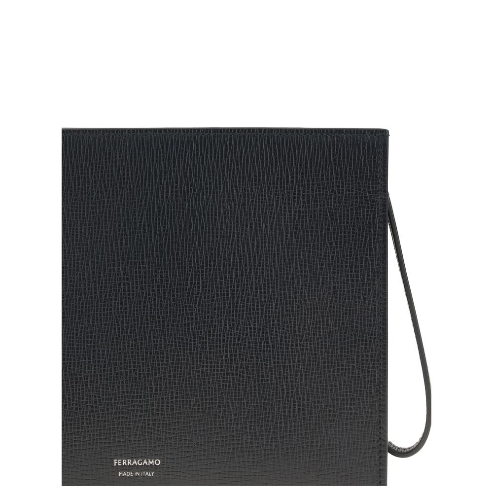 Ferragamo Black Calf Leather Bos Taurus Accessories - Image 3