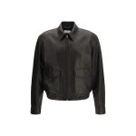 Saint Laurent Black Lamb Ovis Aries Aries Leather Jacket