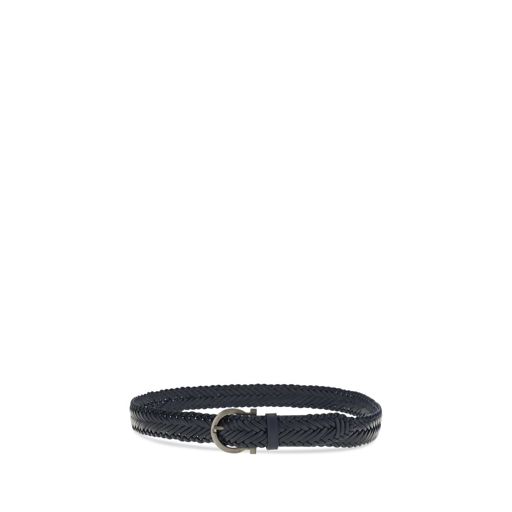 Ferragamo Blue Calf Leather Bos Taurus Belt - Image 2