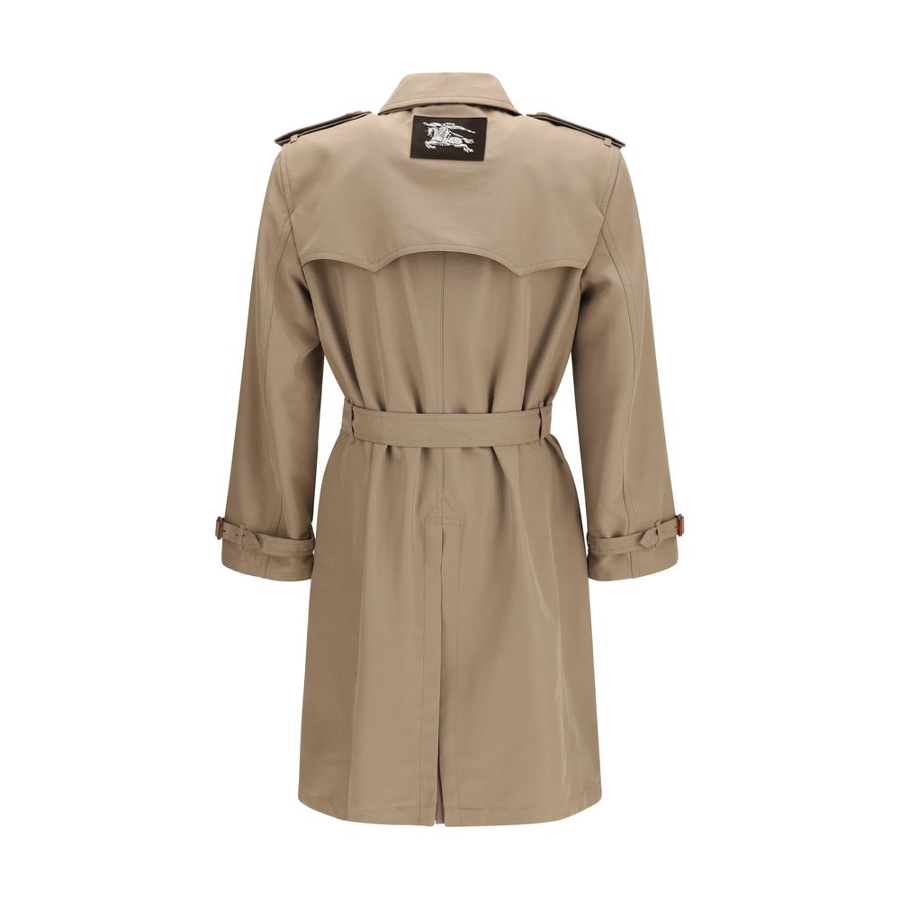 Burberry Brown Silk Trench Coat - Image 2