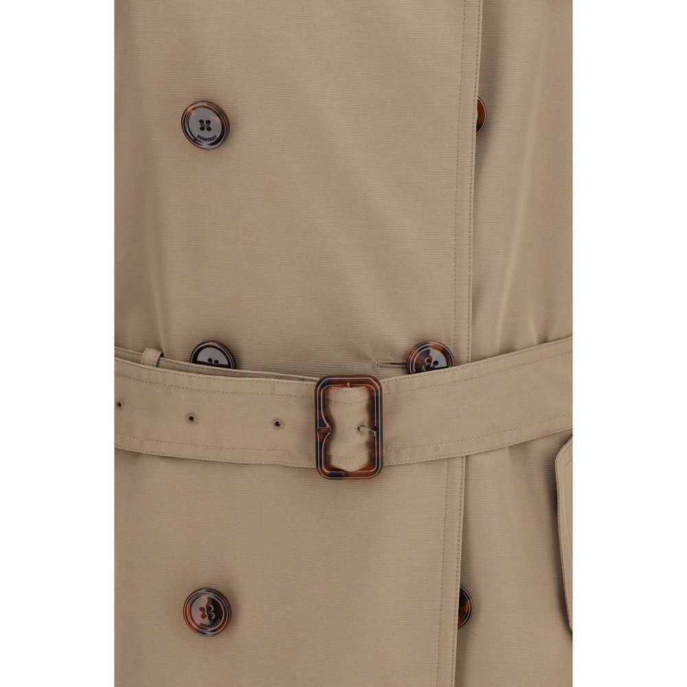 Burberry Brown Silk Trench Coat - Image 3