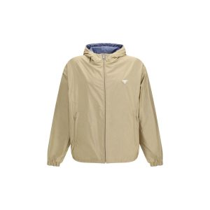 Prada Beige Recycled Polyamide Shell Jacket