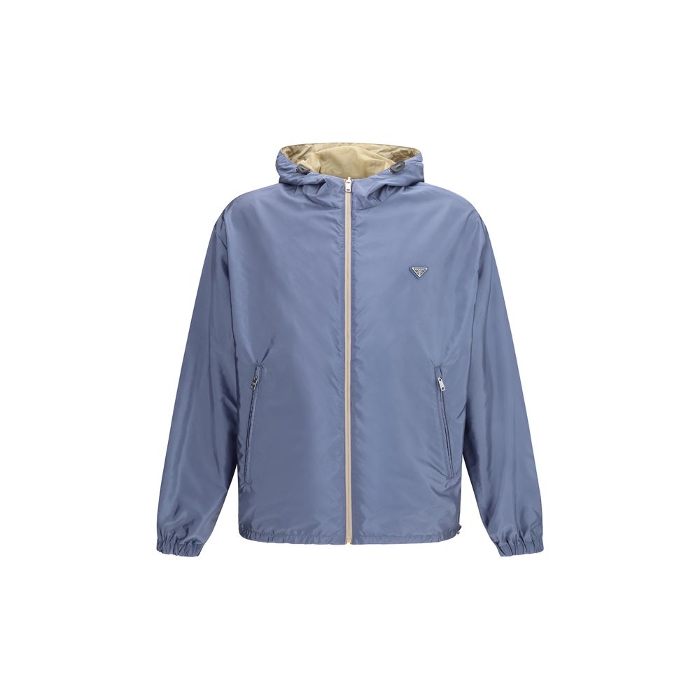 Prada Beige Recycled Polyamide Shell Jacket - Image 2