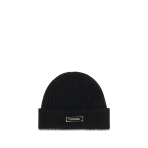 Burberry Black Wool Oves Aries Beanie