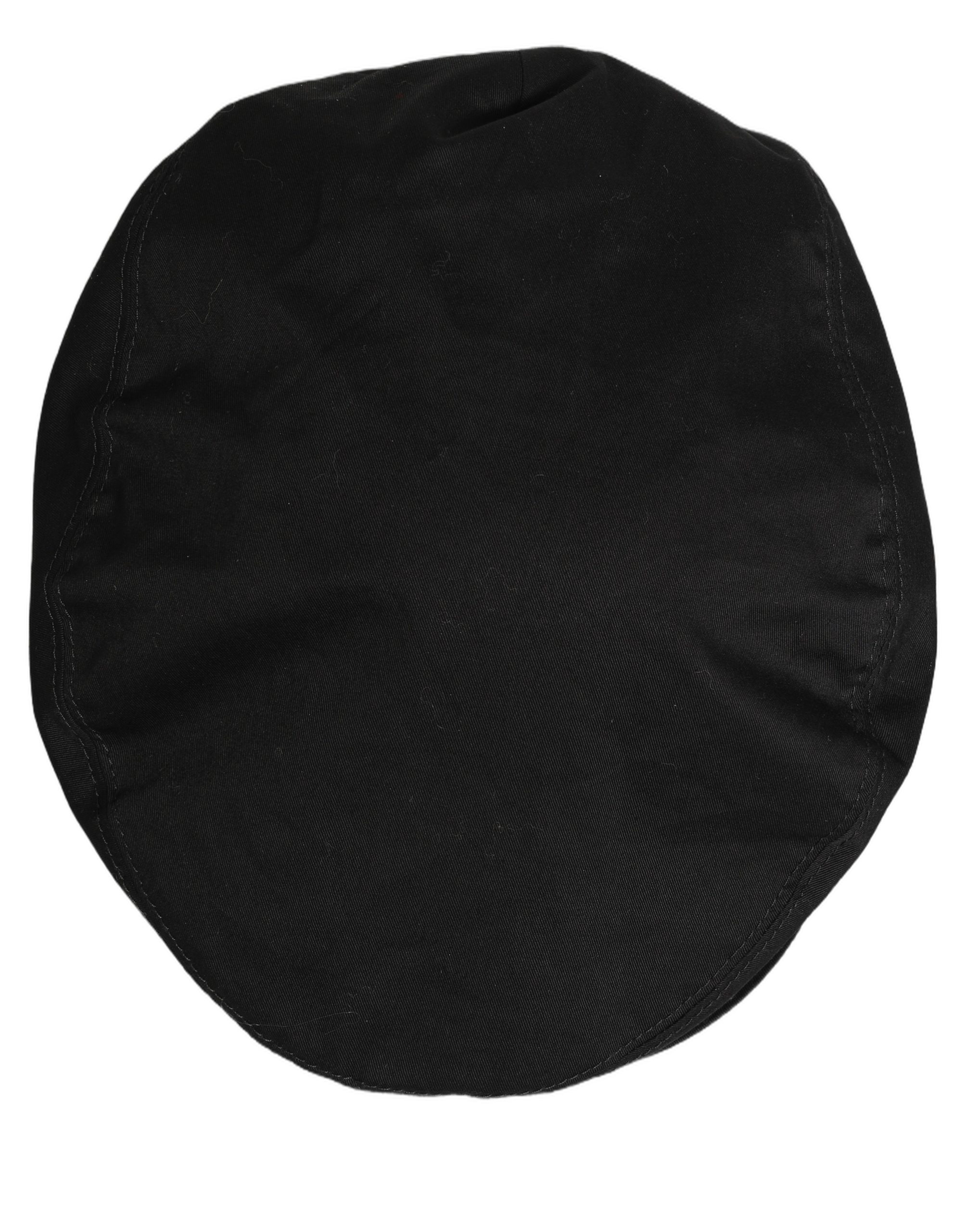 Dolce & Gabbana Men Black Cotton Stretch Newsboy Cloth Capello Hat - Image 4