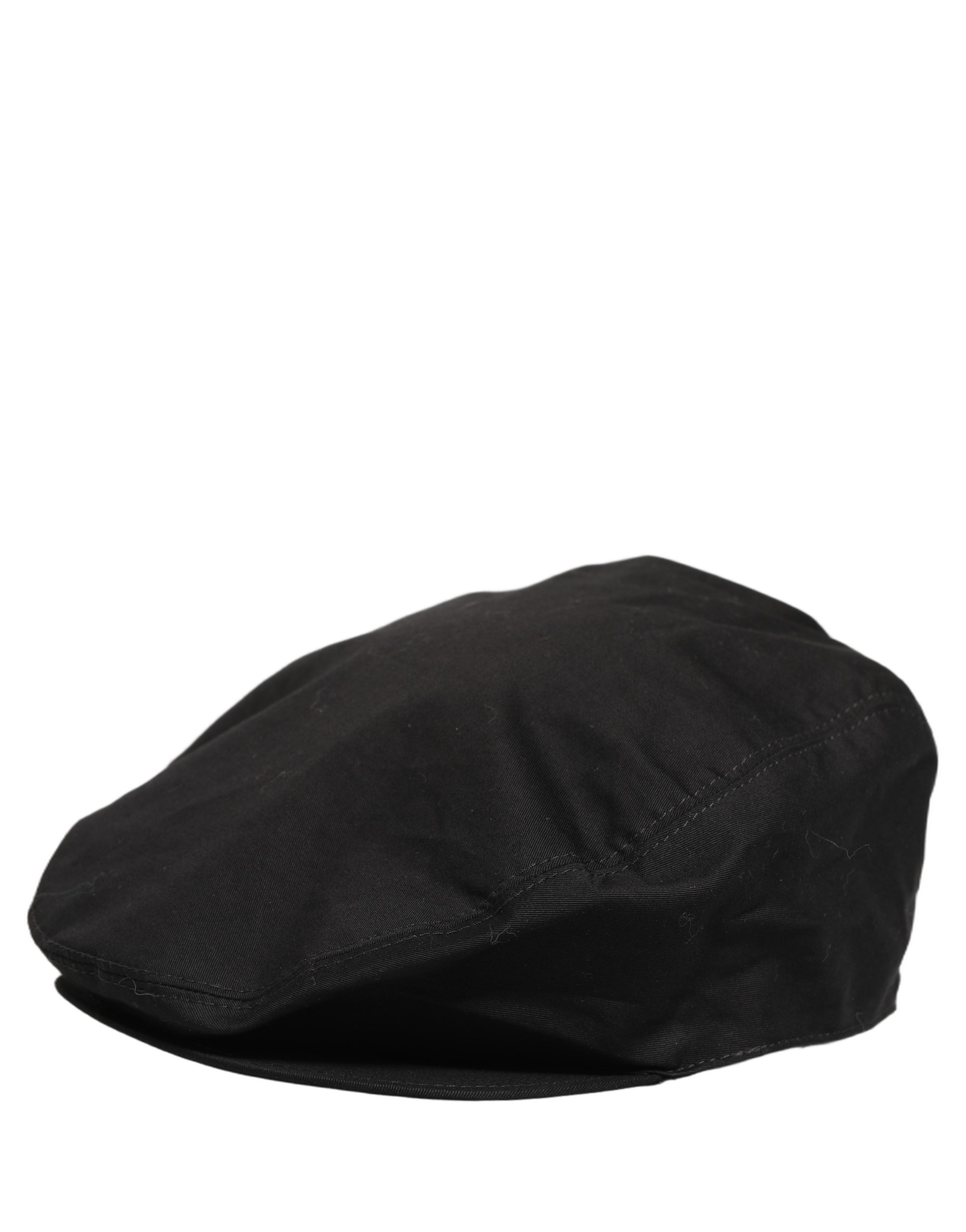Dolce & Gabbana Men Black Cotton Stretch Newsboy Cloth Capello Hat - Image 2