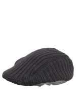 Dolce & Gabbana Men Dark Gray Wool Knitted Newsboy Capello Hat