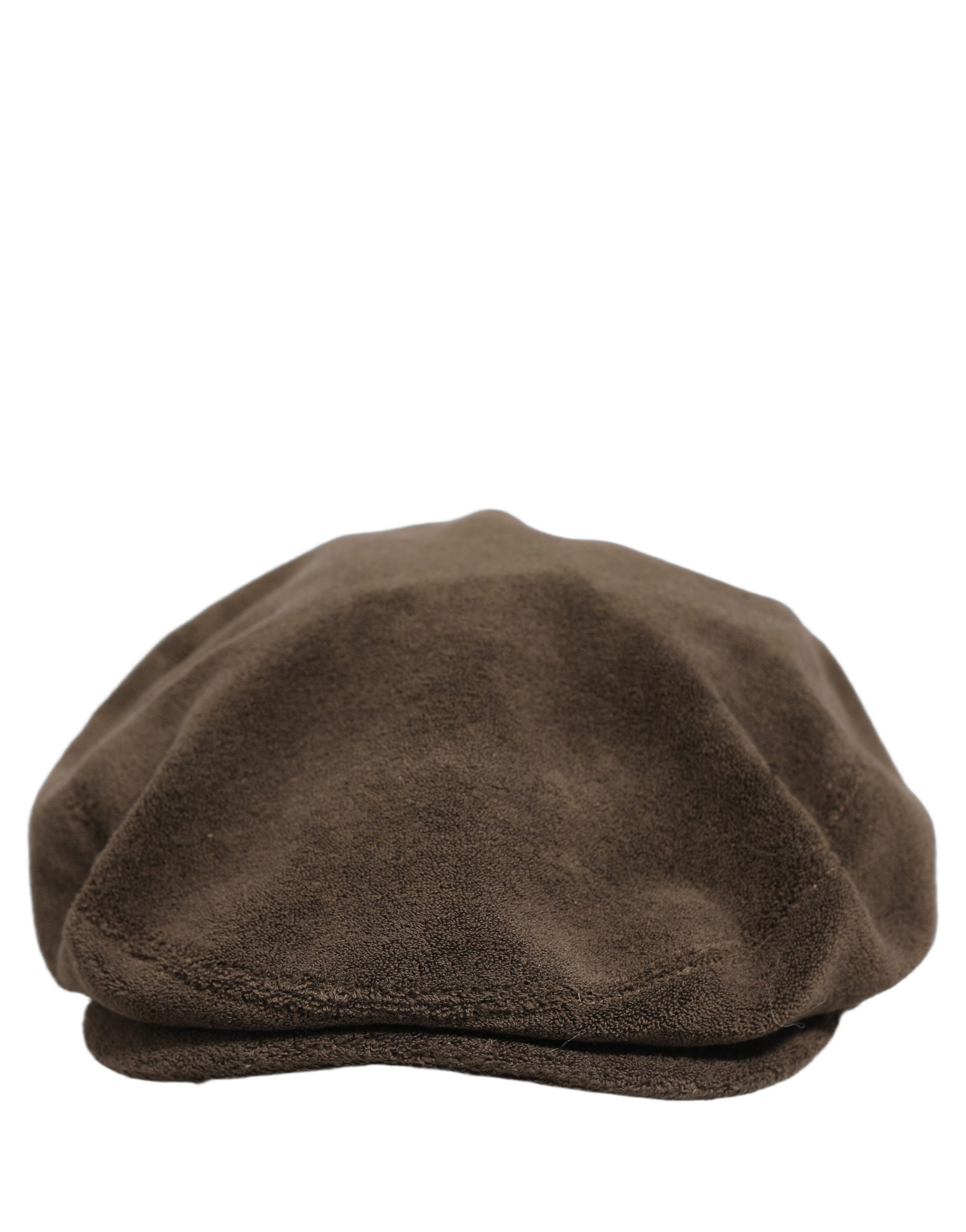 Dolce & Gabbana Men Brown Cotton Newsboy Cloth Capello Hat - Image 3