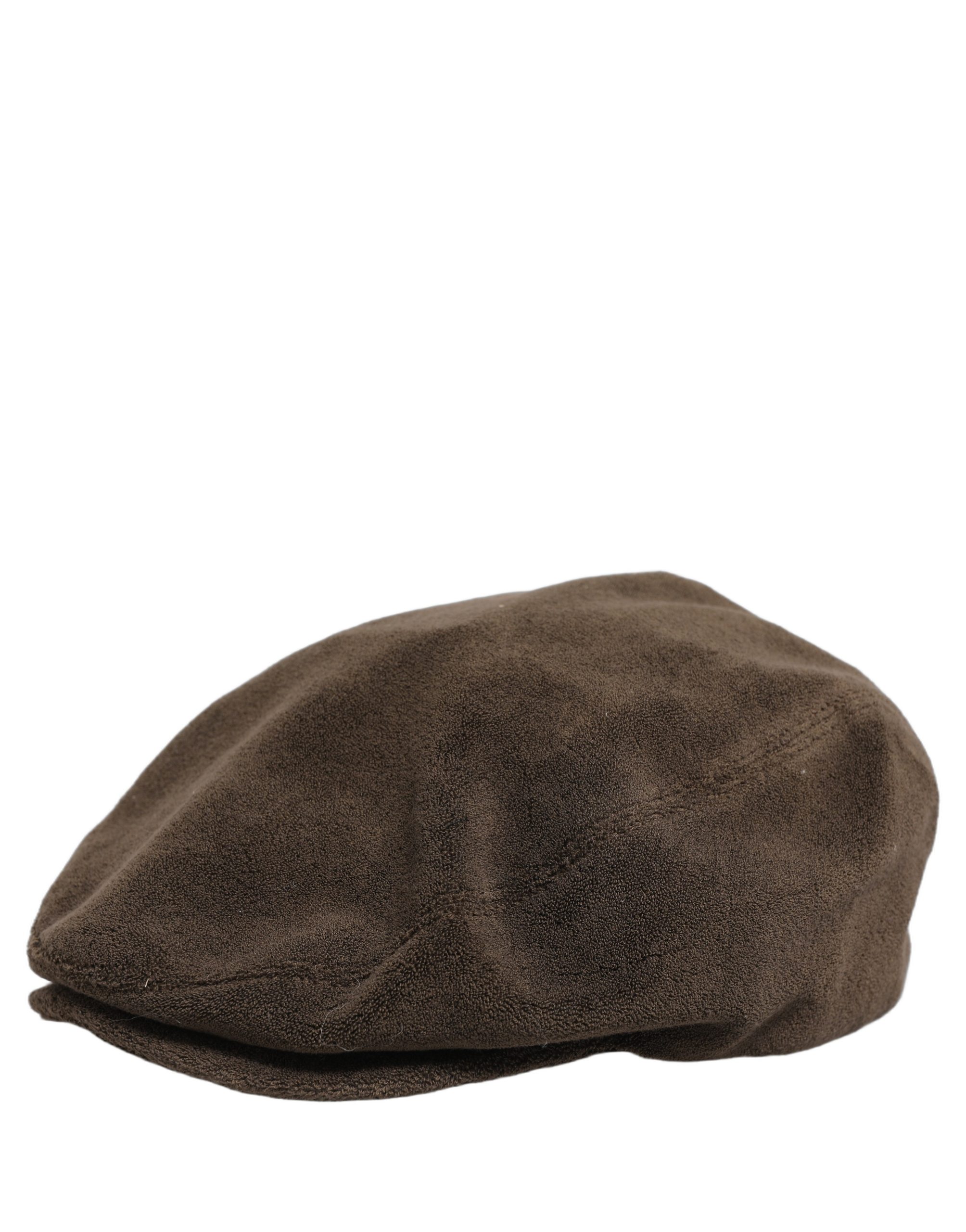 Dolce & Gabbana Men Brown Cotton Newsboy Cloth Capello Hat - Image 2