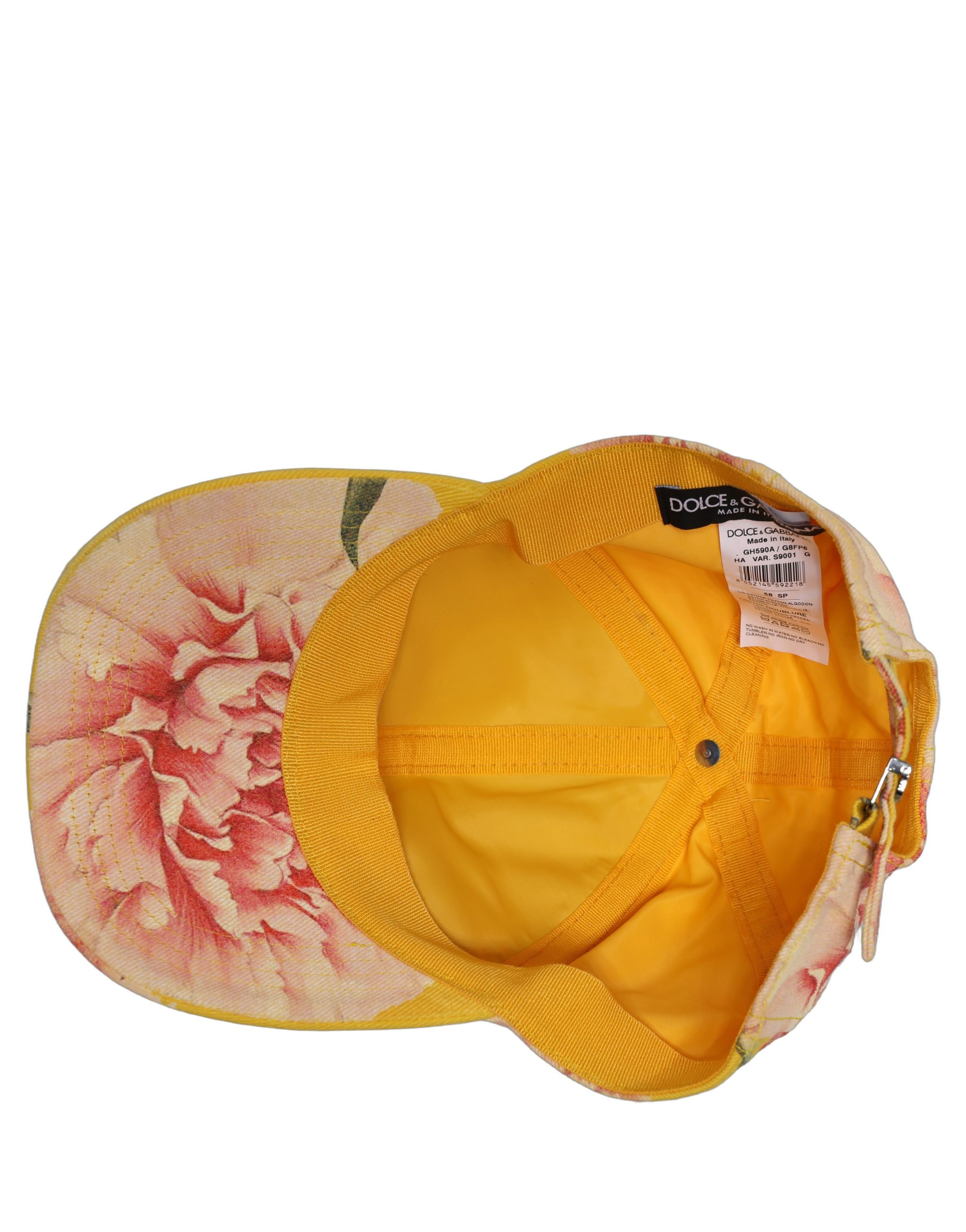 Dolce & Gabbana Men Multicolor Cotton Floral Baseball Capello Hat - Image 6