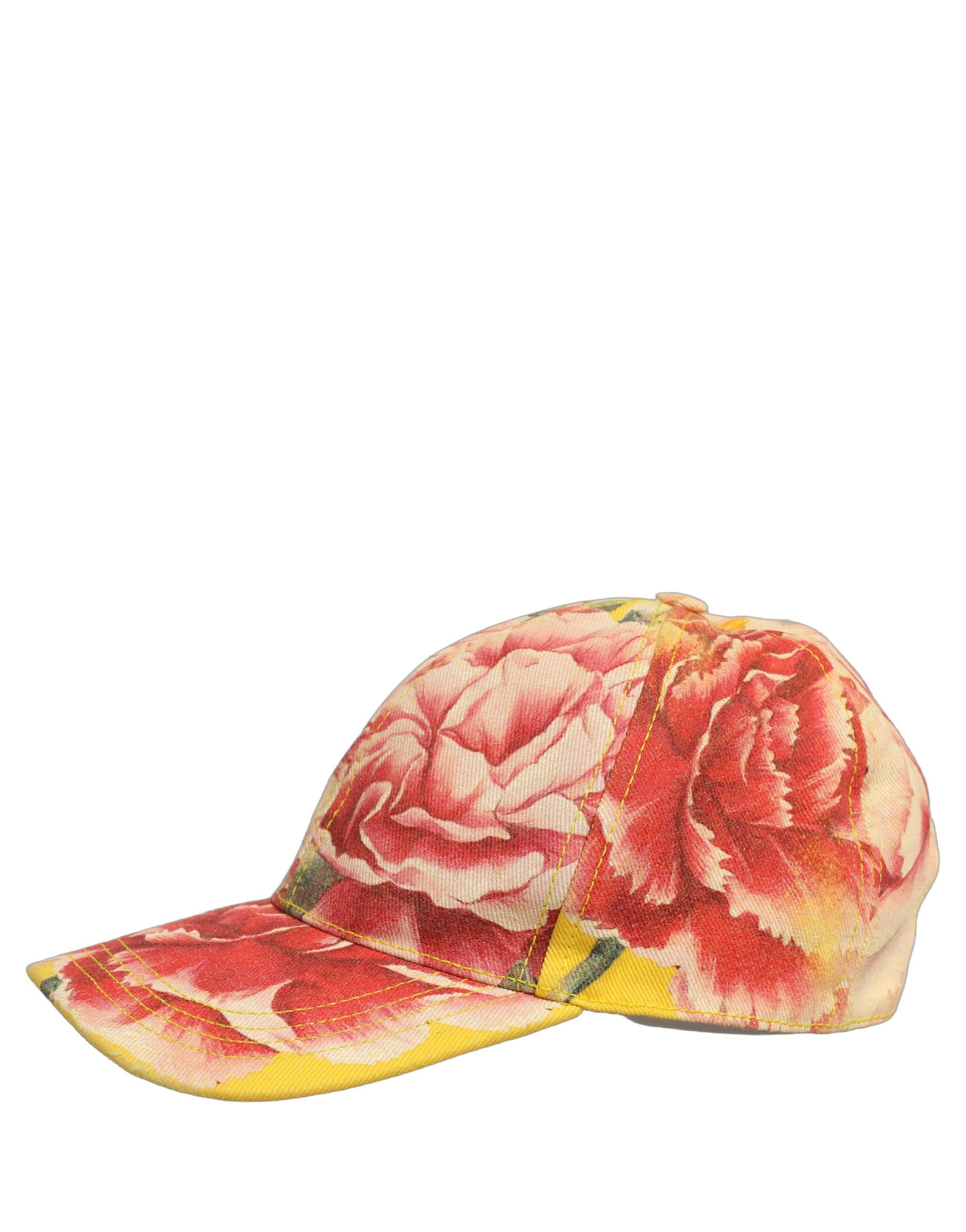 Dolce & Gabbana Men Multicolor Cotton Floral Baseball Capello Hat - Image 2