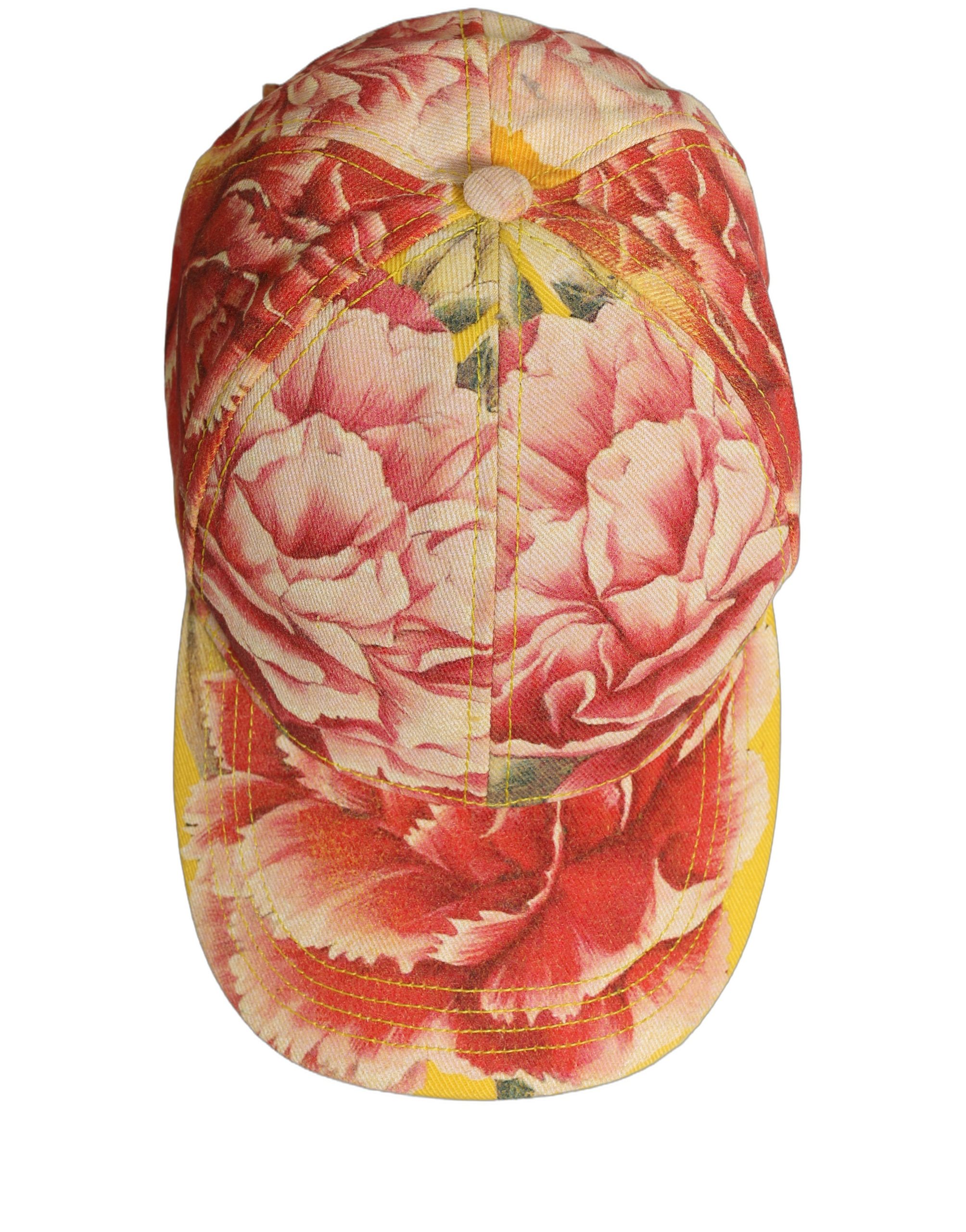 Dolce & Gabbana Men Multicolor Cotton Floral Baseball Capello Hat - Image 4