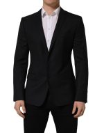 Dolce & Gabbana Black Wool Single Breasted Blazer Jacket