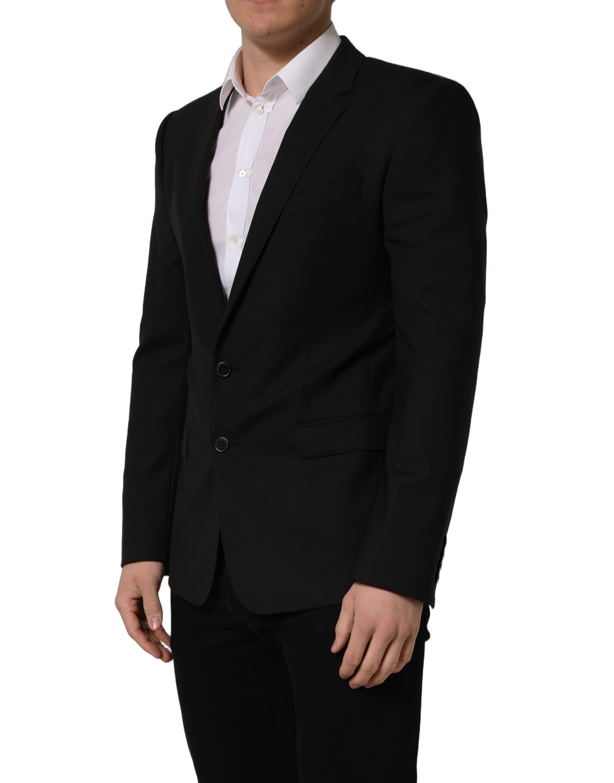 Dolce & Gabbana Black Wool Single Breasted Blazer Jacket - Image 3