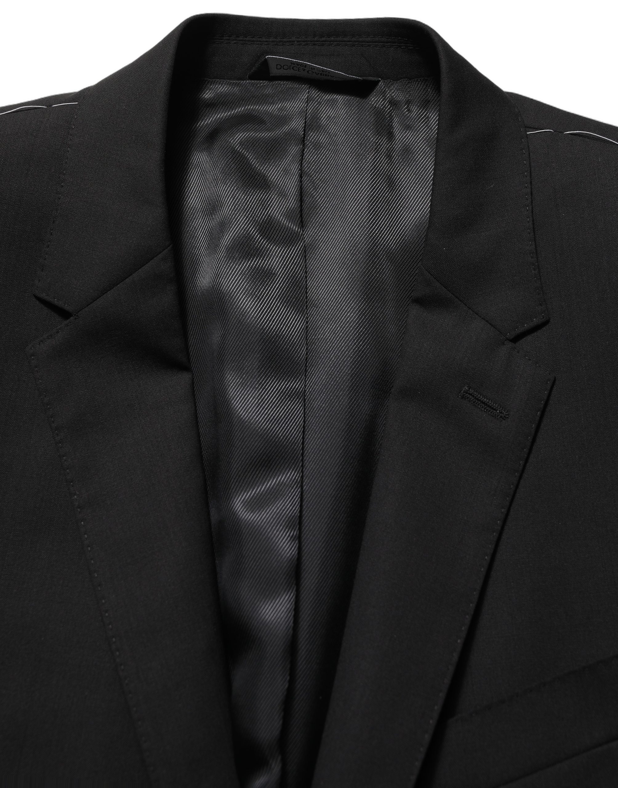 Dolce & Gabbana Black Wool Single Breasted Blazer Jacket - Image 6