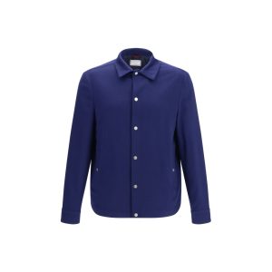 Brunello Cucinelli Blue Cashmere Full-Length Jacket