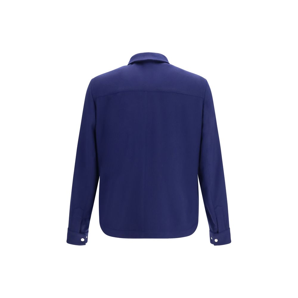 Brunello Cucinelli Blue Cashmere Full-Length Jacket - Image 2