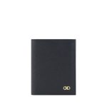 Ferragamo Black Calf Leather Bos Taurus Wallet