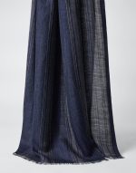 Brunello Cucinelli Blue Silk Scarf