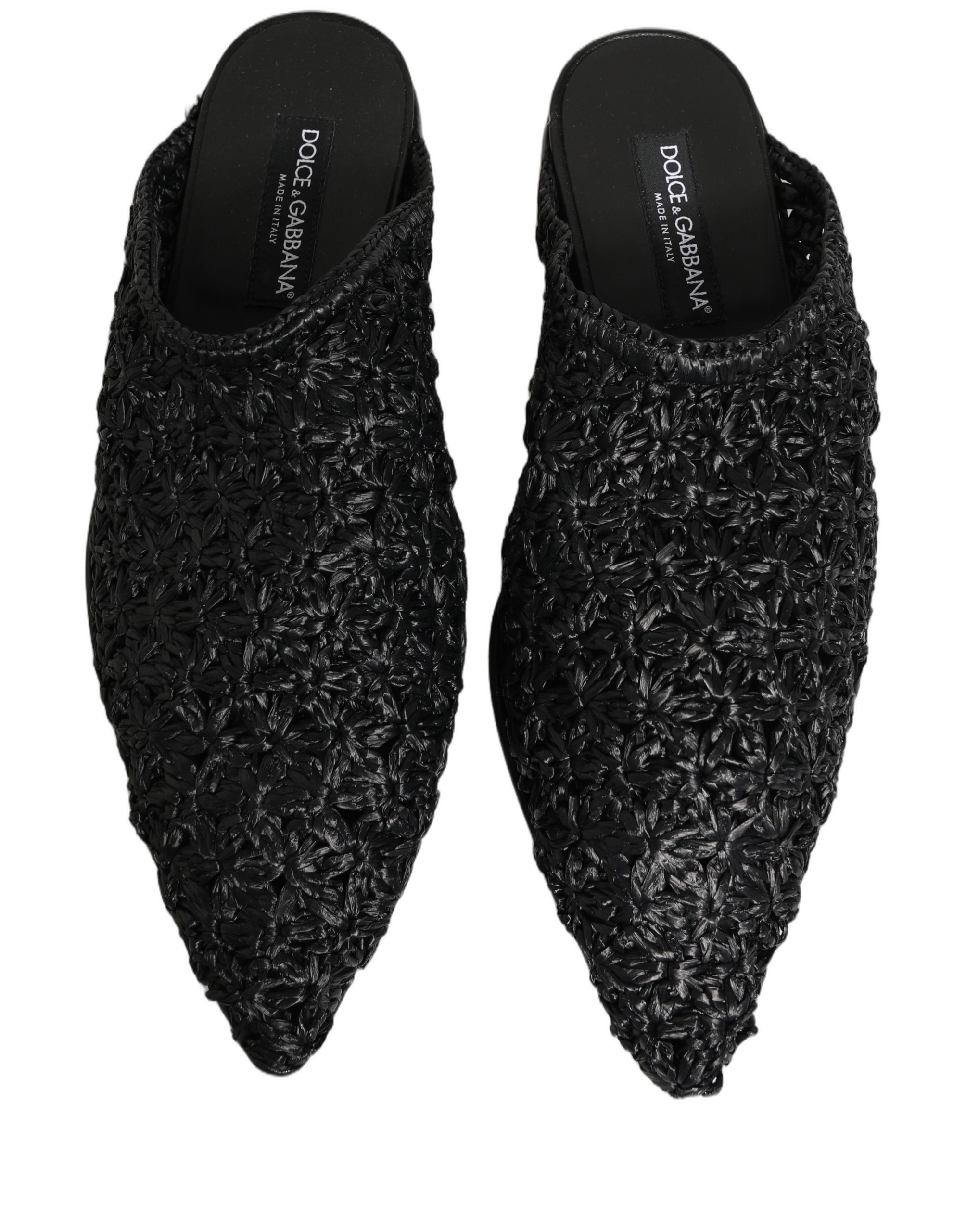 Dolce & Gabbana Black Mules Slides Slippers Men Flats Shoes - Image 6
