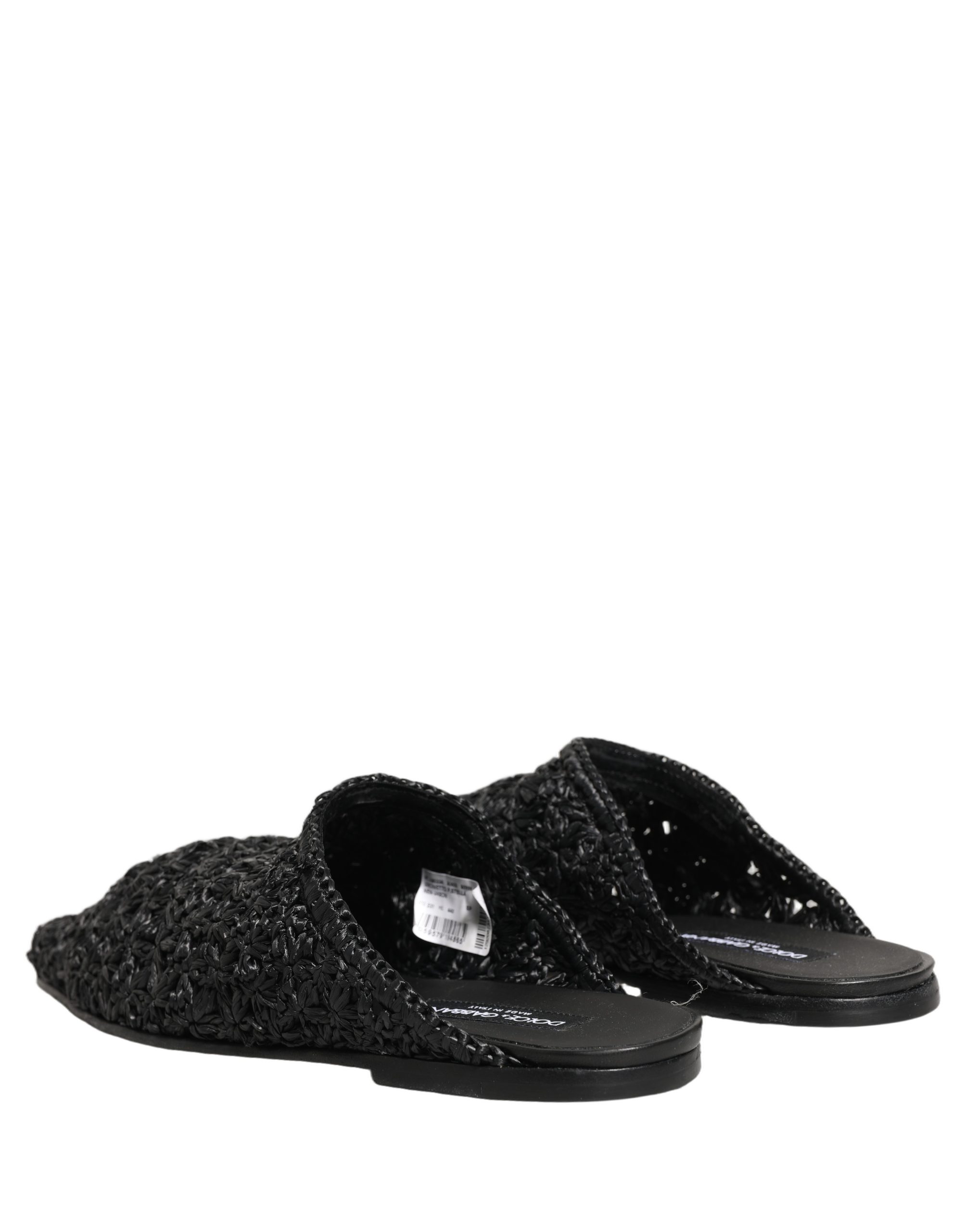 Dolce & Gabbana Black Mules Slides Slippers Men Flats Shoes - Image 4