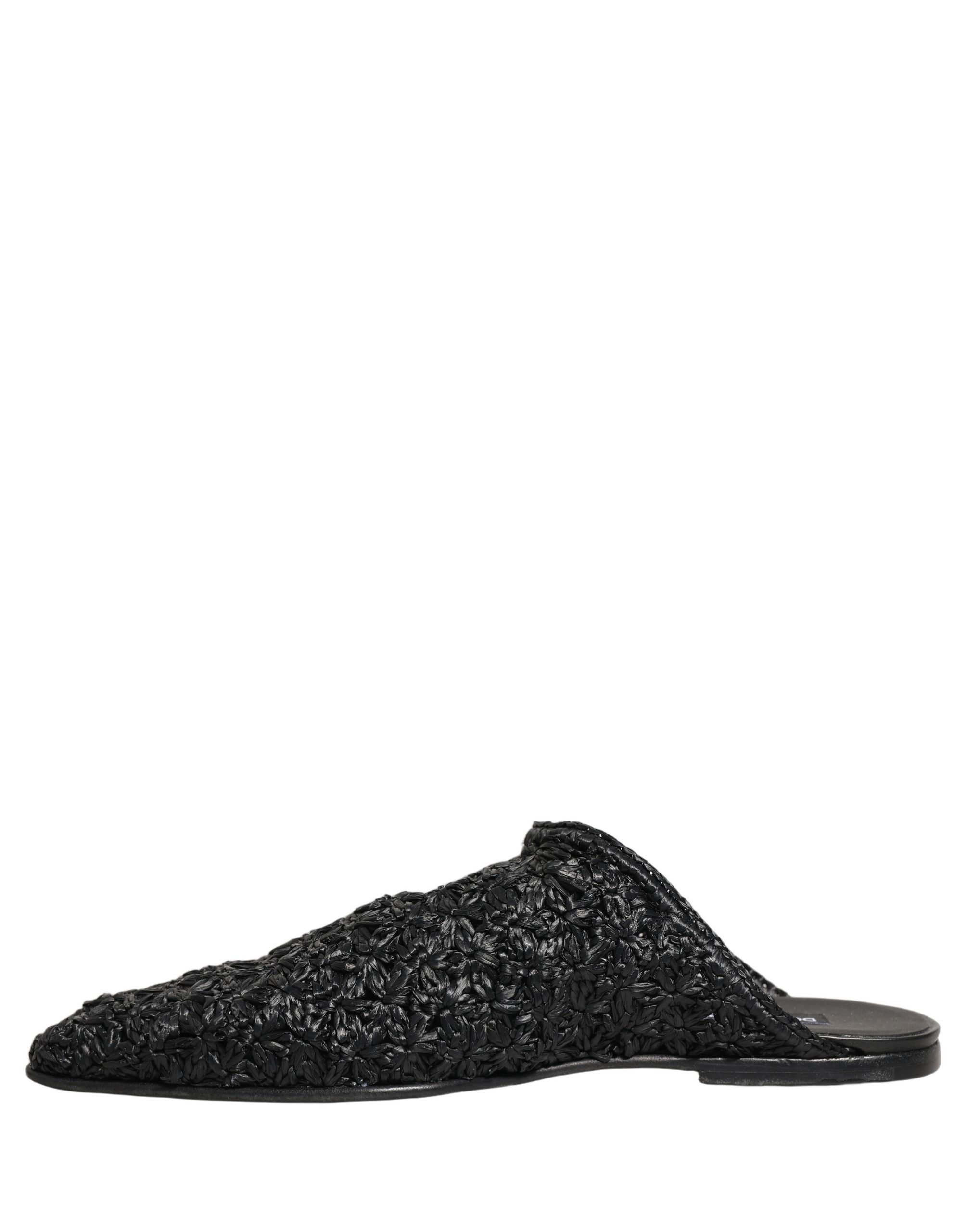 Dolce & Gabbana Black Mules Slides Slippers Men Flats Shoes - Image 5