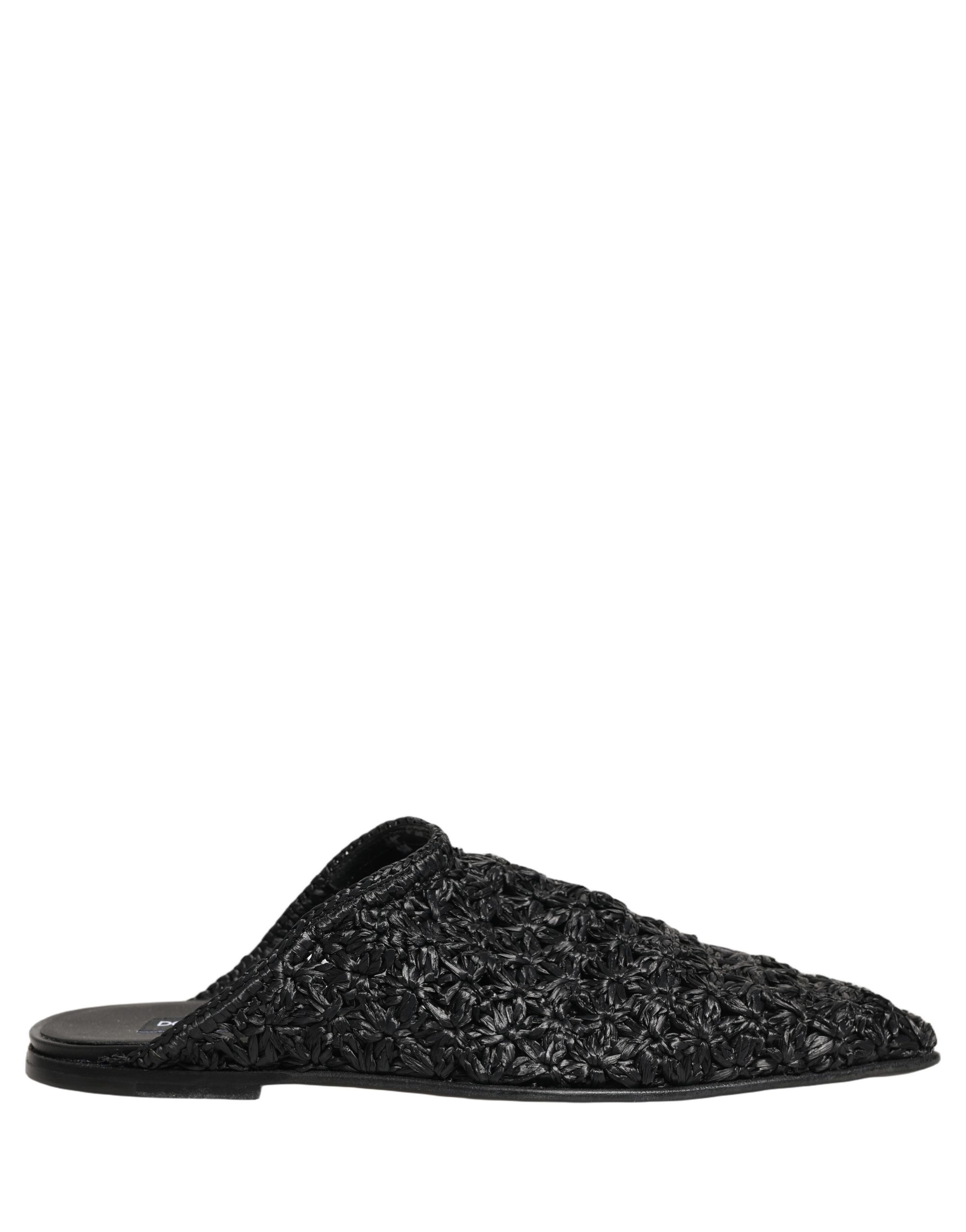 Dolce & Gabbana Black Mules Slides Slippers Men Flats Shoes - Image 2