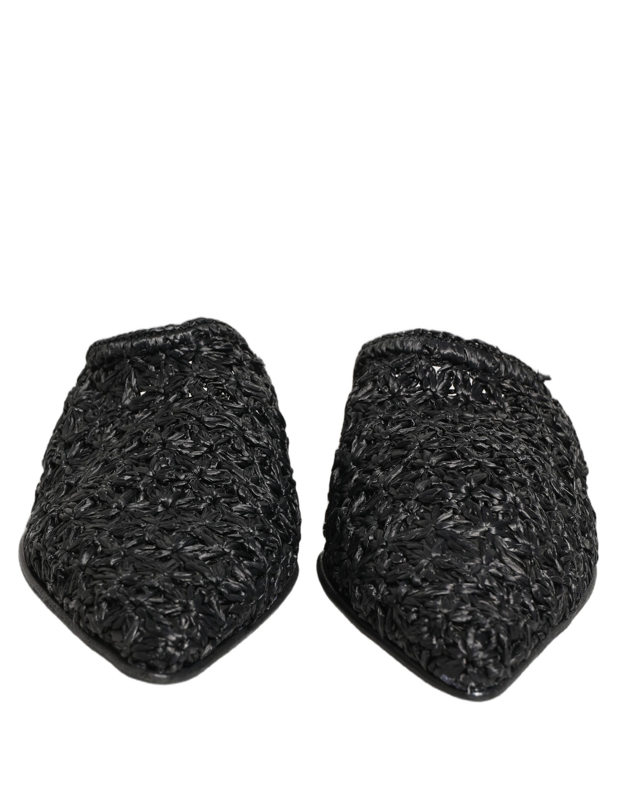 Dolce & Gabbana Black Mules Slides Slippers Men Flats Shoes - Image 7