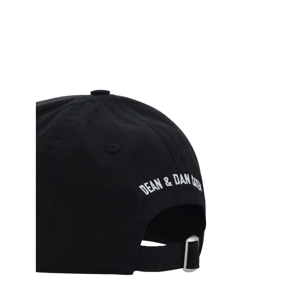 Dsquared² Black Cotton Cap (Baseball Hat) - Image 3