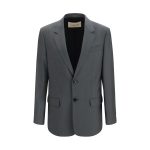 Valentino Gray Wool Oves Aries Jacket