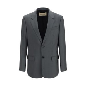 Valentino Gray Wool Oves Aries Jacket