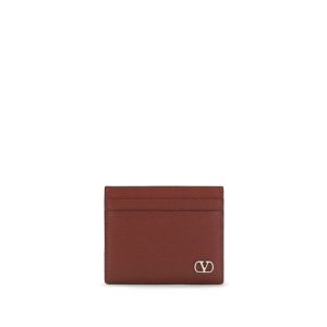 Valentino Garavani Bordeaux Calf Leather Bos Taurus Wallet