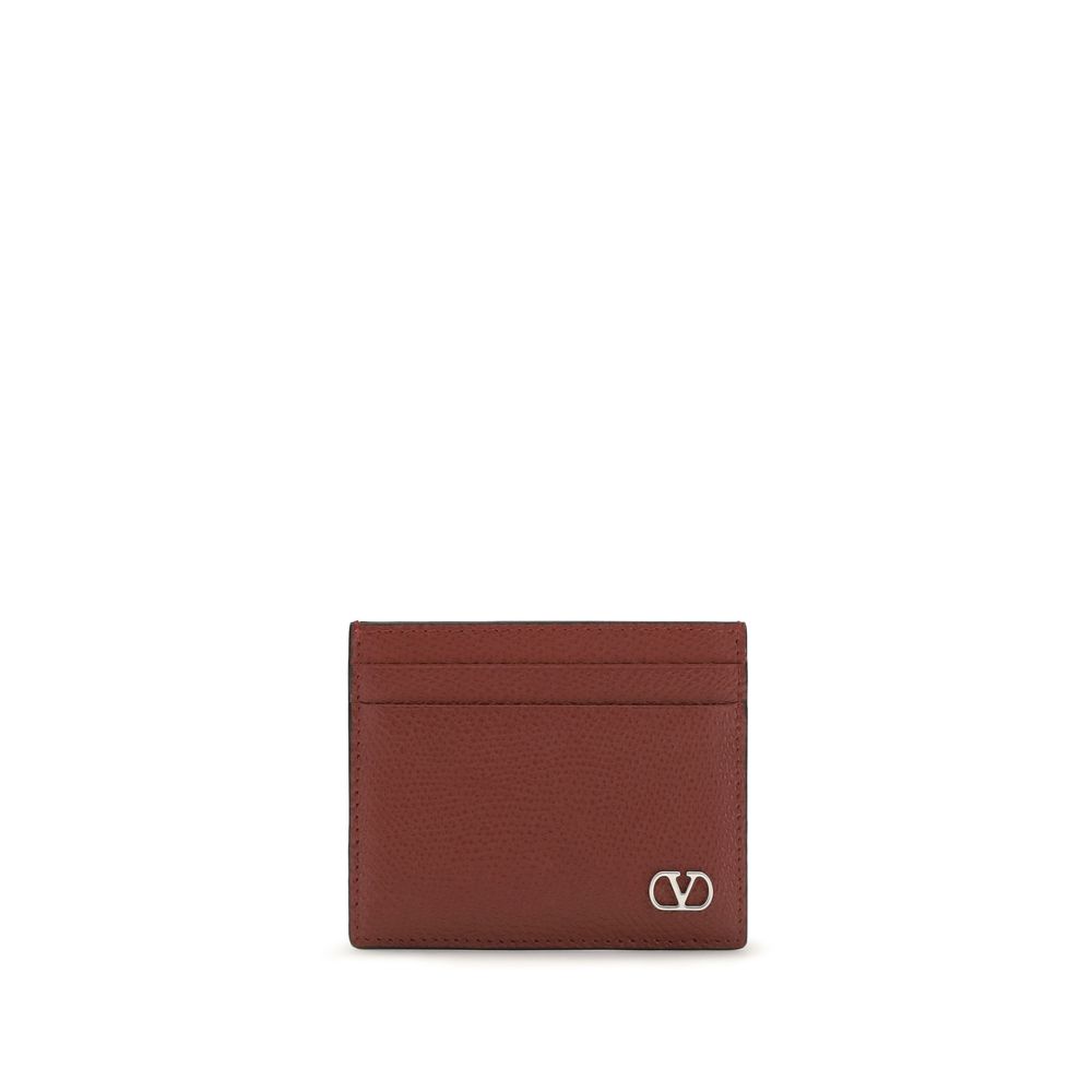 Valentino Garavani Bordeaux Calf Leather Bos Taurus Wallet